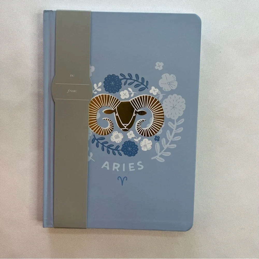 Fringe Studio Aries Zodiac Blue Stationary Set Notebook, Coffee Mug, & Pens NWT